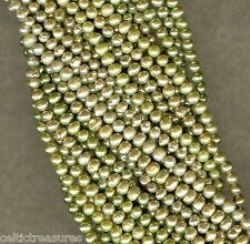 5 strands light green 4mm freshwater potato pearls Approximately 500 beads picture