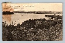 West Brookfield MA, View Lake Wickaboag, Massachusetts c1934 Vintage Postcard picture