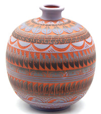 Vintage 1961 Navajo Native American Indian Pottery Hand ETCHED Vase 10