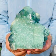 4.03Lb Huge Amazing Green Cube Fluorite Quartz Crystal Rough Specimen Healing picture