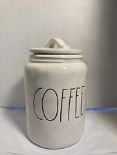 Magenta Early Release Stamped M Rae Dunn White Coffee Canister picture