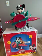 Rare Disney Animated Mickey Mouse Christmas Airplane  Santa’s Best Vintage  picture