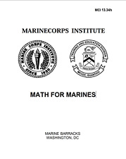 280 Page MARINE CORPS INSTITUTE MATH FOR MARINES Mathematics Manual on CD picture