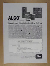 1960 Bendix G-15 Computer ALGO Programming Language vintage print Ad picture