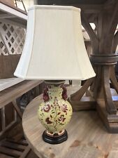 accent Original Porcelain Lamp Handpainted Tree of life Urn Lamp Florals/Shade picture