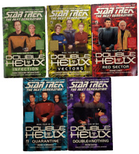 LOT OF 5- STAR TREK DOUBLE HELIX BOOKS # 1 2 3 4 5 INFECTION VECTORS RED SECTOR picture