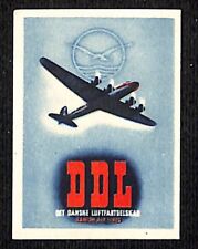 Det Danske Luftfartselskab DDL Danish Airlines Aviation Poster Stamp picture