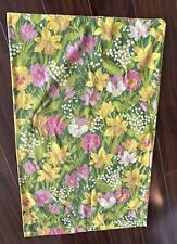 Vintage 60s 70s Floral Flower Power Hip Pillowcase Lady Pepperell Pink Green picture