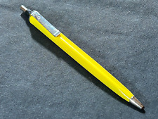 Vintage-ish C&D Triangle Body Ballpoint Pen. Sweet Yellow, New Blue Refill picture