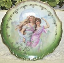 Antique Large Plate Victorian Maidens By V. E. Erickson  picture