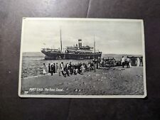 Mint British Egypt English Postcard Port Said The Suez Canal Ship Beach picture