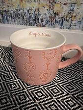 Opal House Pink Floral Flower Vine Coffee Cup / Mug “Stay Curious” picture