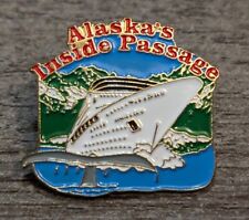 Alaska's Inside Passage Cruise Ship Whale Tail Enamel Lapel Pin Travel Souvenir picture