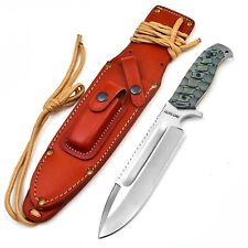 ~CROCO KNIVES~DBAD`MCK`D2 TOOL steel blade FULL TANG KNIFE MICARTA HNDL picture