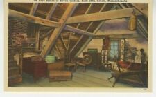 MA Postcard House Of Seven Gables Attic View - Salem, MA c1960 vtg linen L picture