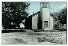 c1910's Congregational Church Building Dirt Road Farmington Iowa IA Postcard picture
