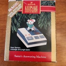Vtg 1992 Hallmark Keepsake Santa’s Answering Machine Christmas Ornament picture