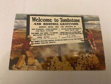 c.1960's Welcome To Tombstone and Boothill Graveyard Arizona Postcard picture