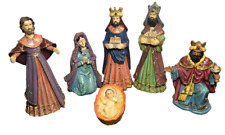 Vintage Greenbrier International Nativity Scene Figurines Multicolor 6 Pcs Xmas picture