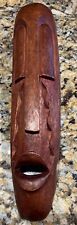 Vintage Tall African Hand Carved Ethnic Tribal Wooden Mask picture