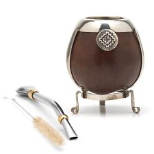 The German Silver Calabash Yerba Mate Gourd Set picture