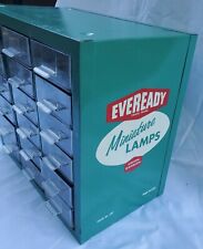 VINTAGE EVEREADY MINIATURE LAMPS STORE COUNTER TOP METAL DISPLAY picture