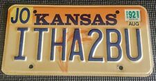 1992 Kansas VANITY License Plate # ITHA2BU - It Had To Be You - Frank Sinatra picture
