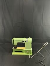 Vintage Elna Supermatic 722010 Portable Green Sewing Machine in Case Very Clean picture