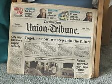 Set of four significant San Diego newspaper editions picture