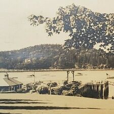 Waterfront Agamont Park at Bar Harbor Boats Maine ME RPPC Real Photo Postcard picture