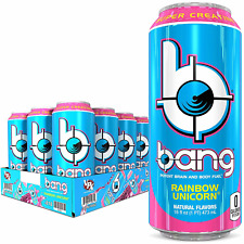Bang Energy Rainbow Unicorn, Sugar-Free Energy Drink, 16-Ounce Pack of 12 picture