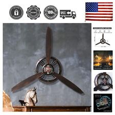Vintage Airplane Propeller Wall Sculpture - Easy Assembly & Battery-Operated picture