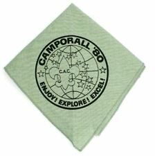 1980 Camporall Crossroads of America Council Neckerchief CAC Green Scouts BSA IN picture