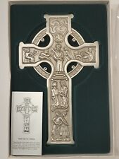 True Celtic Cross Engraved Fine Pewter 8