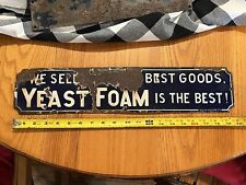 Yeast Foam Original Porcelain Sign Blue White Kitchen Food Advertising Only Best picture