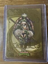 TMNT Rise Of The Ninja Turtles 2023 Donatello Gold Metal Card #d 30/100 RZSG 5/9 picture