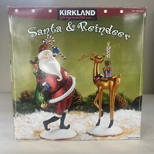 Santa and Reindeer Jiggly Figures Christmas Holiday Décor Kirkland Signature NIB picture