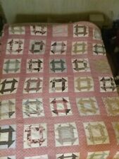 Antique early quilt stuffed w/cotton batting.handmade hand sewn.82L×69W picture