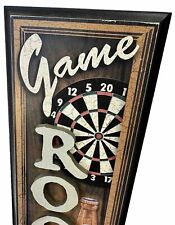 Game Room Sign Man Cave Wall Art Darts Billiards 22x8in Kate Ward Thacker Design picture