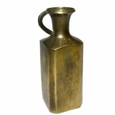 Vintage Small Brass Pitcher with Handle 6” Tall Made in India picture