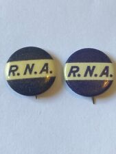 2 R.N.A. Royal Neighbors Of America Celluloid Pin Pinback Buttons picture
