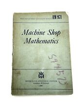 Machine Shop Mathematics War Department Education Manual EM 971 PB Book 1944 picture