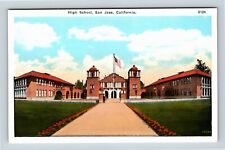 San Jose CA, High School, California Vintage Postcard picture