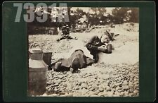 Unusual Cabinet Card Oakland California Woman Lounging Outdoors picture