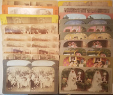 DOMESTIC / GIRLS ~ LOT of 20 Antique Stereoview Cards ~ 1870's - 1890's picture