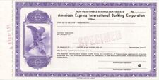 American Express International Bank Corp. Savings Certificate - American Bank No picture