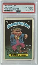 SIGNED 1986 Topps Garbage Pail Kids GPK Frank M Stein #112a Tom Bunk PSA DNA COA picture