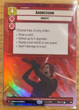 STAR WARS UNLIMITED SPARK OF REBELLION LEGENDARY HYPERSPACE FOIL: AGGRESSION picture