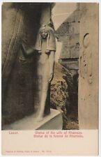Luxor Egypt Statue of the Wife of Rhamses Collotype Undivided Back Era Postcard picture