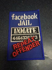 FACEBOOK JAIL INMATE PATCH,  FUNNY PATCHES picture